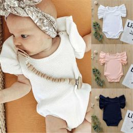 Rompers Bawory Bawełniane z krótkim rękawem ciasne ubrania z ubraniem dla niemowląt odzieży Baby Clothingl2405L2405