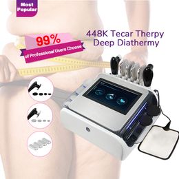 High Frequency Smart Tecar Therapy Diathermy Machine CET RET Physiotherapy Pain Relief Sports Rehabilitation Body Slimming 448K Tecar Equipment