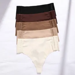 Women's Panties Retro Japanese Mid-waist Cotton Crotch For Girls Seamless Lingeries Women Ice Silk Buckle Briefs Korean Underwear