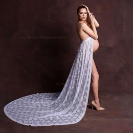 Maternity Props Dresses Sweet and Sexy Flower Lace Floor Length Wedding Dress Pregnant Women Photography Clothing