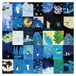 63pcs ins Healing the Little Prince Illustration waterproof PVC sticker pack for trunk refrigerator mobile phone desk bicycle car cup skateboard