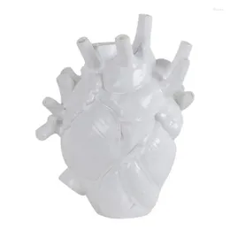 Vases Heart Vase For Home Decor Heart-Shaped Planter Flower Pot Heart-Shape Table Ornaments Resin Desktop Decorative Ornament