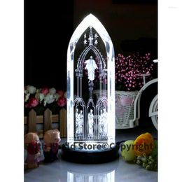 Decorative Figurines Special Offer --TOP Art Collectible Collection Home Decor Decoration Religious 3D Jesus Blessing Christ Crystal Image