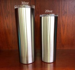 30OZ stainless steel skinny tumbler 30oz sippy cup with slid lid Straight drinking cup vacuum insulated tumblers water bottle coff6713805