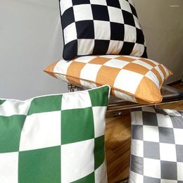 Pillow Celebrity Checkerboard Square Printing Plaid Hug Cover Bed 45x45cm Home Decor Pillowcase Sofa Throw Pillows Case