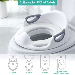 Children Baby Toddler Toilet Seat with Handles Child Commode Pew Adapter Home Supplies L2405
