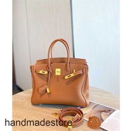 Classic Handbags Platinum High-quality Leather Designers Women's Bag Togo Leather Upgraded Version Golden Brown Cowhide Leather Bag MZCX