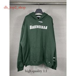 Balencig Hoodie Designer Hoodies Men Hoody Mens Sweater Sweatshirt Parisian Classic Art Perforated Print Two Piece Set Unisex Long Sleeve Sweater New 7114