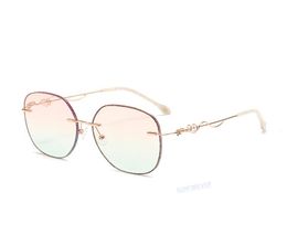 Sunglasses Mens and Womens Black Brown Transparent Lens Frameless brand Driving Glass6525176