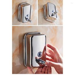 Liquid Soap Dispenser K1KA Stainless Steel Wall-mounted Manual Press Shampoo Bathroom Foam Hand Sanitizer El