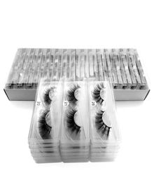 100 Pairspack Mink Eyelashes with Tray No Box Handmade Natural False Eyelashes Full Strip Lashes Reusable1991102