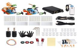 Professional Tattoo Kit 2 Machine Gun Coil Tattoo Machine Gun Set Power Supply Complete Tattoo Kits5212438