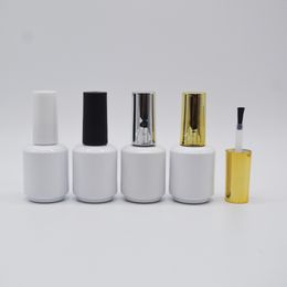 15ml Nail Polish Bottle Nail Gel Container Glass Nail Glue Packing White Manicure Tool J48