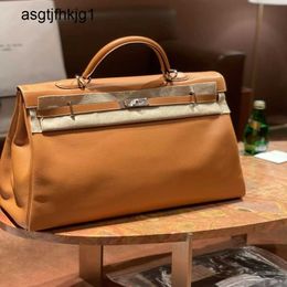Tote Bag Large Handbags 50cm Customized 2024 New Travel Luggage for Men and Women Capacity 50 Litchi Pattern Handbag Airport rj