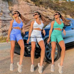 NEW Designer Tracksuits Summer Outfits Women Two Piece Sets Sexy Sleeveless Tank Crop Top Shorts Printing Sportswear Camo Sweatsuits Wholesale Clothes