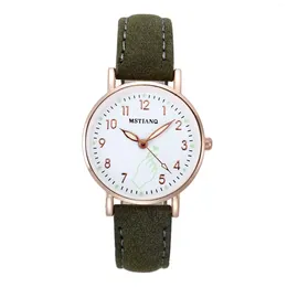 Wristwatches Luminous Night Glowing Women Watch Leather Strap Quartz Watches Simple Small Dial Clock Female No Box Or Bracelet Relogio Mujer