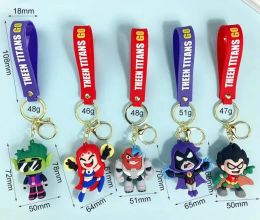 Wholesale Bulk Anime Car Keychain Charm Accessories Juvenile Boxing Key Ring Cute Couple Students Personalized Creative Valentine's Day Gift 5 Styles DHL