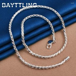 Pendants 925 Sterling Silver 20 Inches 4MM Rope Chain Necklace For Men Women Fashion Party Wedding Gifts Accessories Jewelry