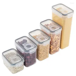 Storage Bottles Food Grade PP Material Container Airtight Crisper Box Cereal Opening Lid Rice Home Pantry Organisation With