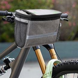 Bike Handlebar Bag with Cup Holder Mountain Cycling Pack Bicycle Storage Bag 240516