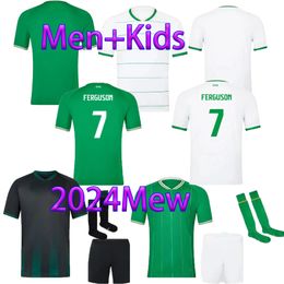 2024 Ireland Home Green Soccer Jerseys Kit DOHERTY DUFFY 23 24 National Team White Tops Tee Egan BRADY KEANE Hendrick Mcclean Football Shirt Men Kids Uniform1
