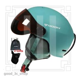 Ski Helmets MOON Goggles Skiing Helmet Integrally-molded PCEPS High-quality Ski Helmet Outdoor Adult Sport Ski Snowboard Skateboard Helmets 231120 522