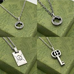 High Quality Designer Jewelry Necklace 925 Silver Chain Mens Womens Key Pendant Skull Tiger with Letter Necklaces Fashion Gift G671 P9KQ
