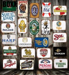 Beer Bar PUB Metal Sign Wall Posters art Vintage Painting Personality Custom Decor6312783