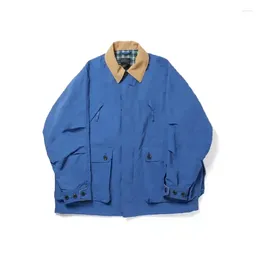 Men's Jackets 22SS Dalwapier39SS Tech Field Men Cotton Jaket Lapel Multi Pocket Hunting Coat Japan Style
