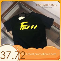 Fendishirt Designer Mens T Shirt Womens Clothes Exclusive Summer T Shirt Tees Polo Goth Short Sleeve Haikyuu Brand Designer Fen Shirt 537
