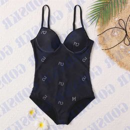 v Neck Swimwear Womens Bikini Letter Women Bathing Suits Padded Push Up Swimsuit for Female ggitys P62M