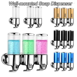 Liquid Soap Dispenser Bathroom Shampoo Double Holder Wall Mount Shower Container For Tools