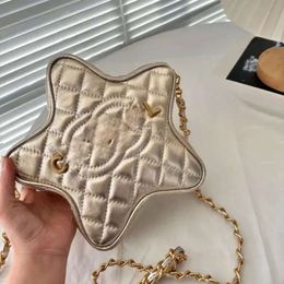 Chanclas 24C Designer Bag Luxury C Bag Star Purse Mirrored Leather Double Chain Bag Luxury Crossbody Bag Backpack Star Chain Shoulder Bag Clutch Channellbags 184