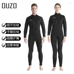 Women's Swimwear 5mm Wetsuit Men's Long Sleeved Trousers One-piece Thickened Thermal Diving Suit Snorkelling Swimsuit Surfing Neoprene