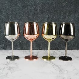 1Pcs 304 Stainless Steel Goblet 520Ml Colourful Metal Cocktail Red Wine Glass Creative Tall Champagne Cup Ktv Bar Wine Utensi 240515