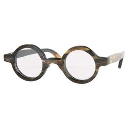 Sunglasses Classic Unique Handmade Round Real Natural Horn Unisex Eyeglasses Optical Glasses Frame For Men And Women3559737