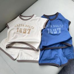 Clothing Sets 2024 Summer Baby Short Sleeve Clothes Set Cute Letter Print Toddler Boy T Shirt Shorts 2pcs Suit Infant Girl Outfits