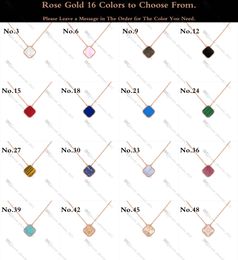 Designer Necklaces for Women 14K Rose Gold Necklaces Inlay Mother-of-Pearl / Agate / Chalcedony Gold-Plated Never Fading Non-Allergic, 49 Colors, Store/21621802