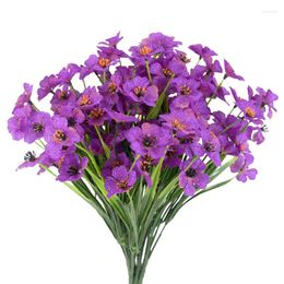 Decorative Flowers 1PC Artificial Violet Flower Wedding Fake Bridal Bouquet DIY Home Garden Courtyard Porch Decoration