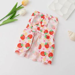 Dog Apparel Cozy Dress Comfortable Pet Floral Elegant Summer Small Two-legged Clothes Casual Wear