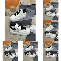 TOP New Italy Esigner H-Stripes Casual Shoes H Stripes H630 Hogans Shoe Womens For Man Summer Fashion Smooth Calfskin Ed Suede Leather High Quality Hogans D1d