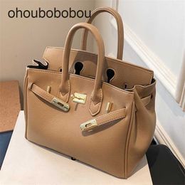 Handmade Handbag Top Luxurys Handbag Bag Leather Large Capacity Women's 2024 Fashion Versatile Handheld Single Shoulder Crossbody Women's Cy