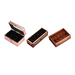 Watch Boxes Storage Box Portable Jewellery With Clear Window Rose Gold Adjustable Dividers For Men Organiser Carry Case