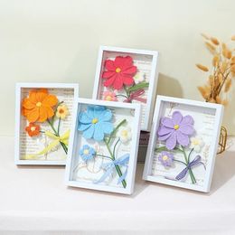 Decorative Flowers Hand-Woven Galaxy Flower Po Frame Creative Simulation Single Finished Product Three-Dimensional Decoration Gifts