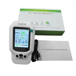 Air Quality Detector With LCD Display Pollution Tester Indoor Temperature Humidity Sensor Home Accessories