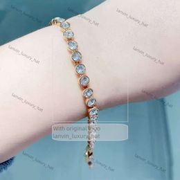 swarovski Jewelry Bracelet Simple and Fashionable Designer Swar Tennis Bracelet Personalized Round Button Single Row Diamond Bracelet swarovski Bracelet c03