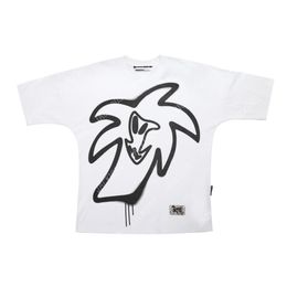 Palm 24SS Summer Letter Printing Logo Ghost Funny Face T Shirt Boyfriend Gift Loose Oversized Hip Hop Unisex Short Sleeve Lovers Style Tees Angels 2256 GVH