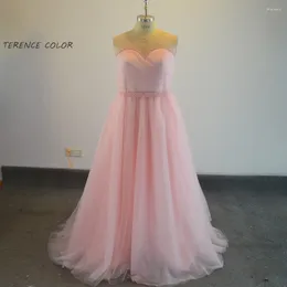 Party Dresses Sexy See Through Tulle Neckline Pink Floor Length Women Prom Dress Vestidos De Novia