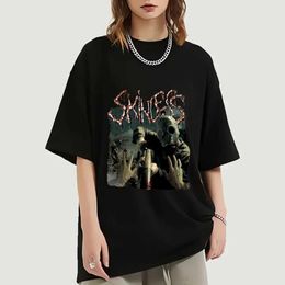 Men's T-Shirts Skin free death metal T-shirt homeless weak music album mens hip-hop street clothing summer cotton Q240515