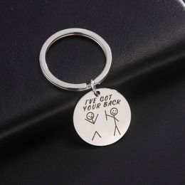 I Ve Got Your Back Keychain Women Men Funny Stainless Steel Bag Car Key Pendant Jewelry Best Friend Birthday Gifts